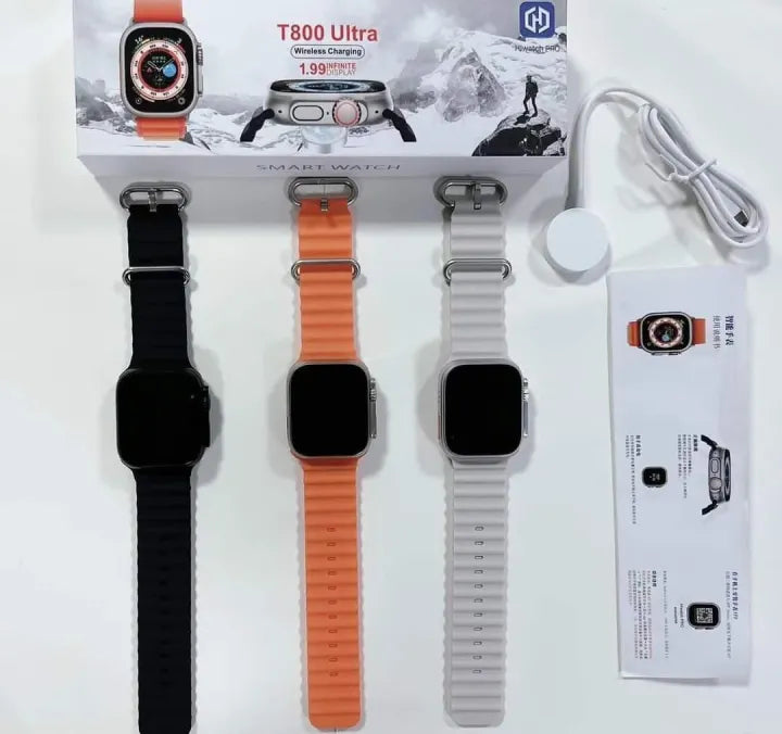 i20 Ultra Max Suit Smartwatch – 10 in 1 Set with Earbuds, 7 Straps & Case