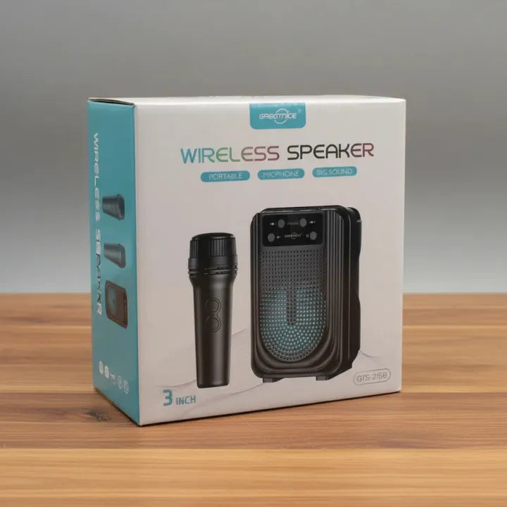 Greatnice GTS-2116 Portable Wireless Bluetooth Speaker with Mic & LED Lights