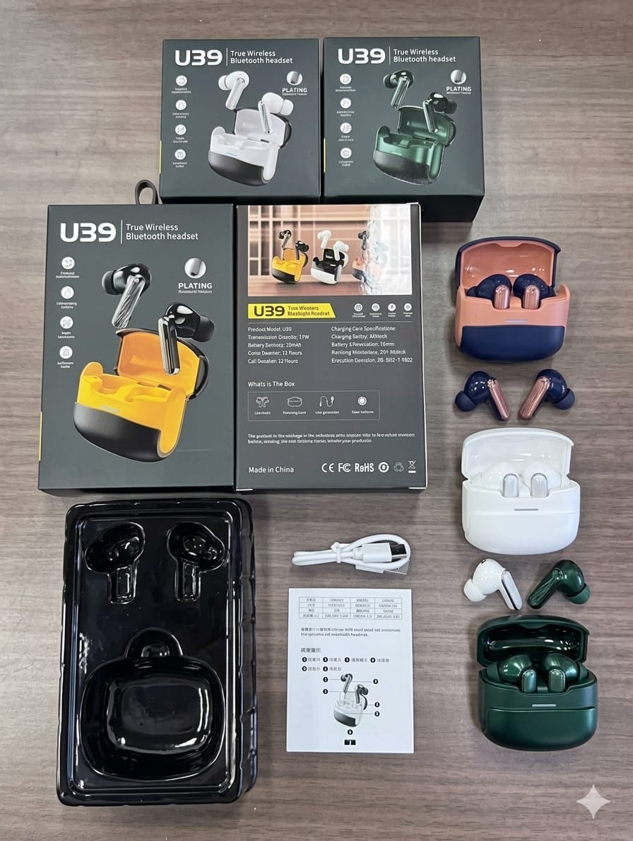 U39 True Wireless Earbuds – Plating Finish | Magnetic Charging | Intelligent Touch