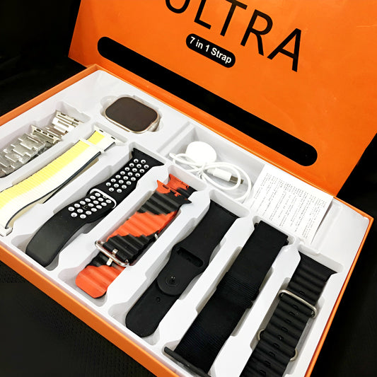 Ultra 3 Smart Watch – 2.01" Display | 7in1 Straps | Bluetooth Calling