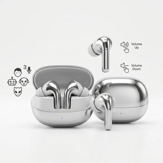 Buds Pro 4 Wireless Earbuds – 3 Voice Changer | Volume Control | 48H Battery