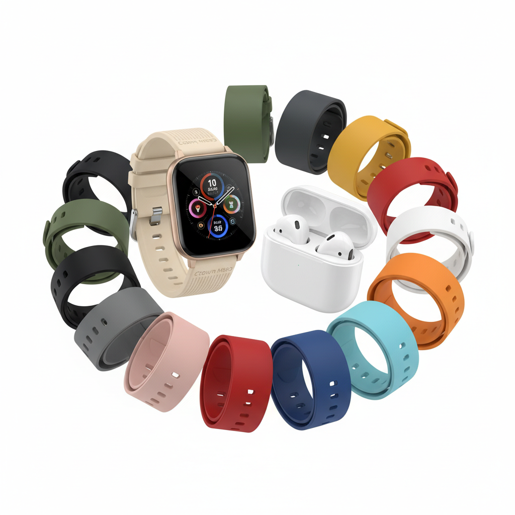 Crown MR50 Smart Watch + Earbuds Combo